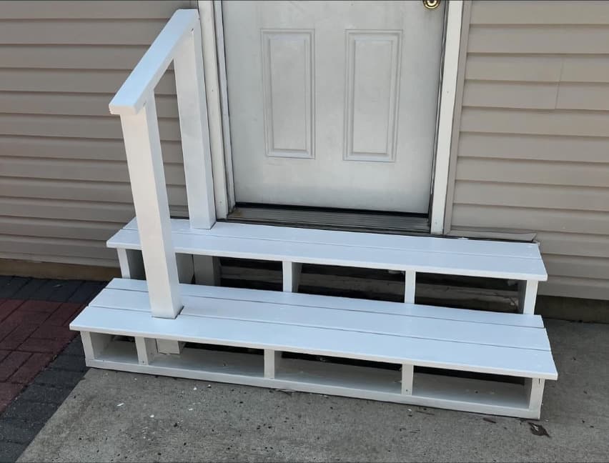 After deck work - beautiful, professionally constructed outdoor deck