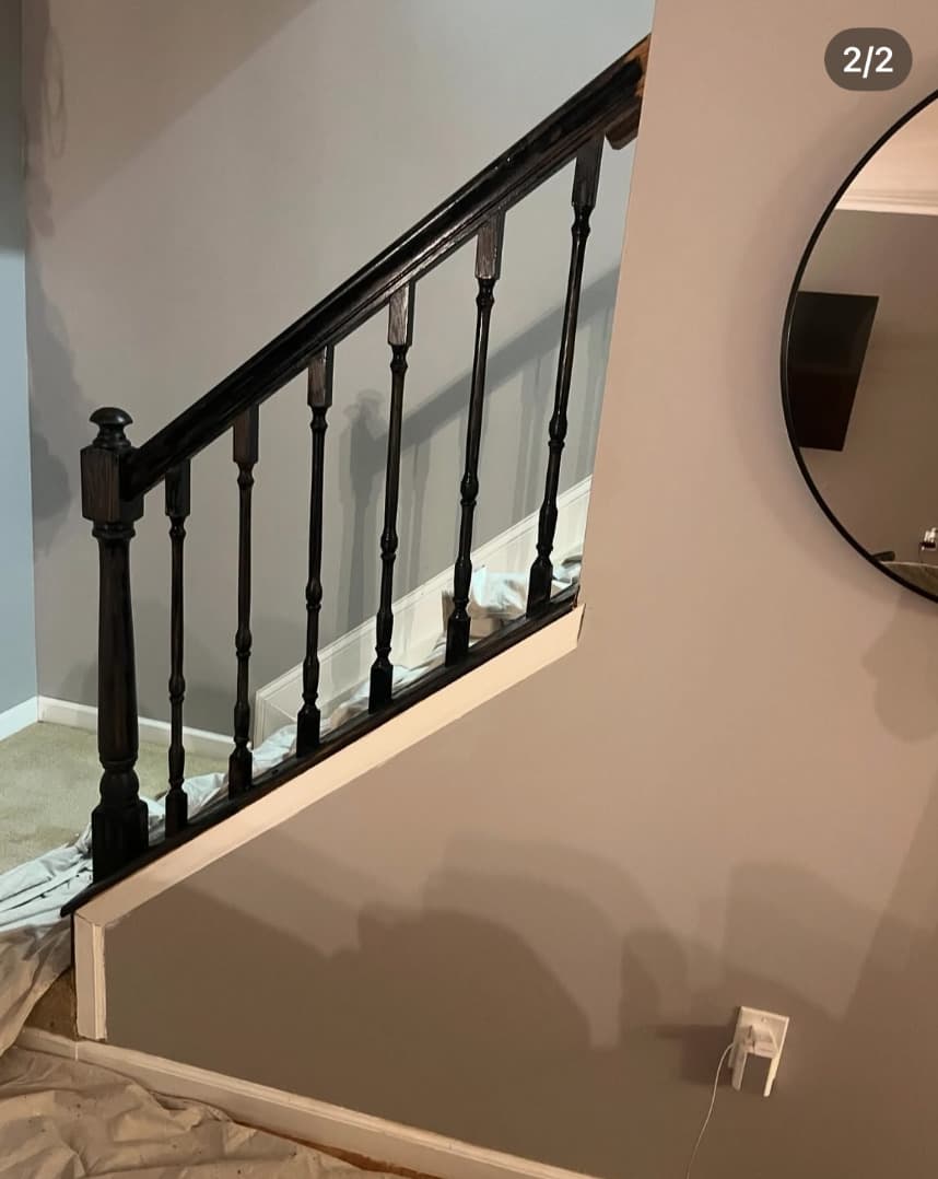 Before carpentry work - showing damaged or outdated woodwork